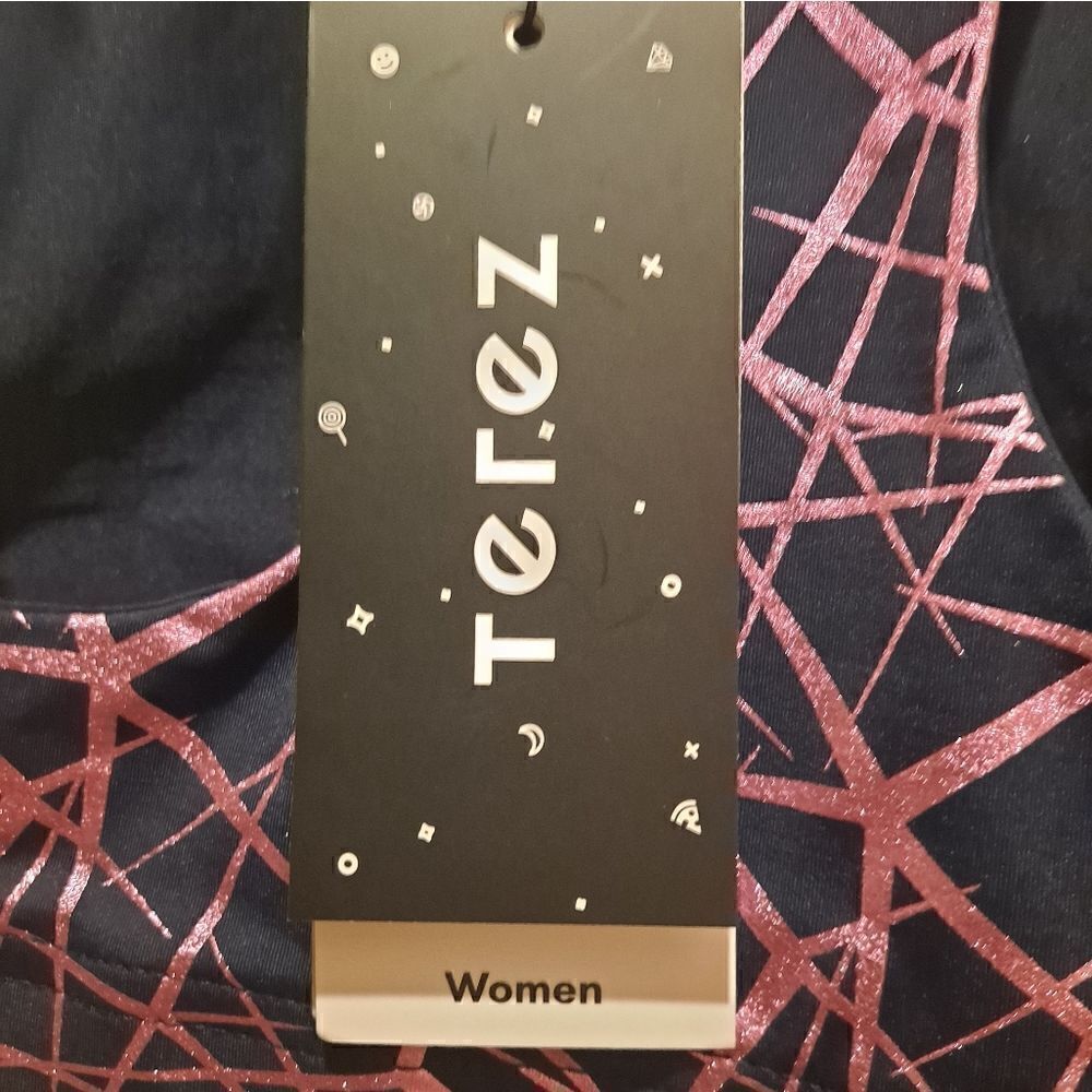 TEREZ Sports bra pink lines/black - Picture 3 of 5
